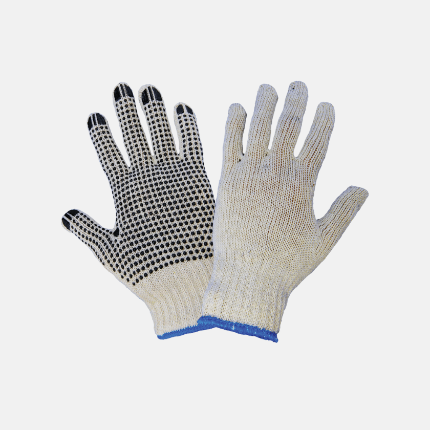 Cotton and String Knit Gloves