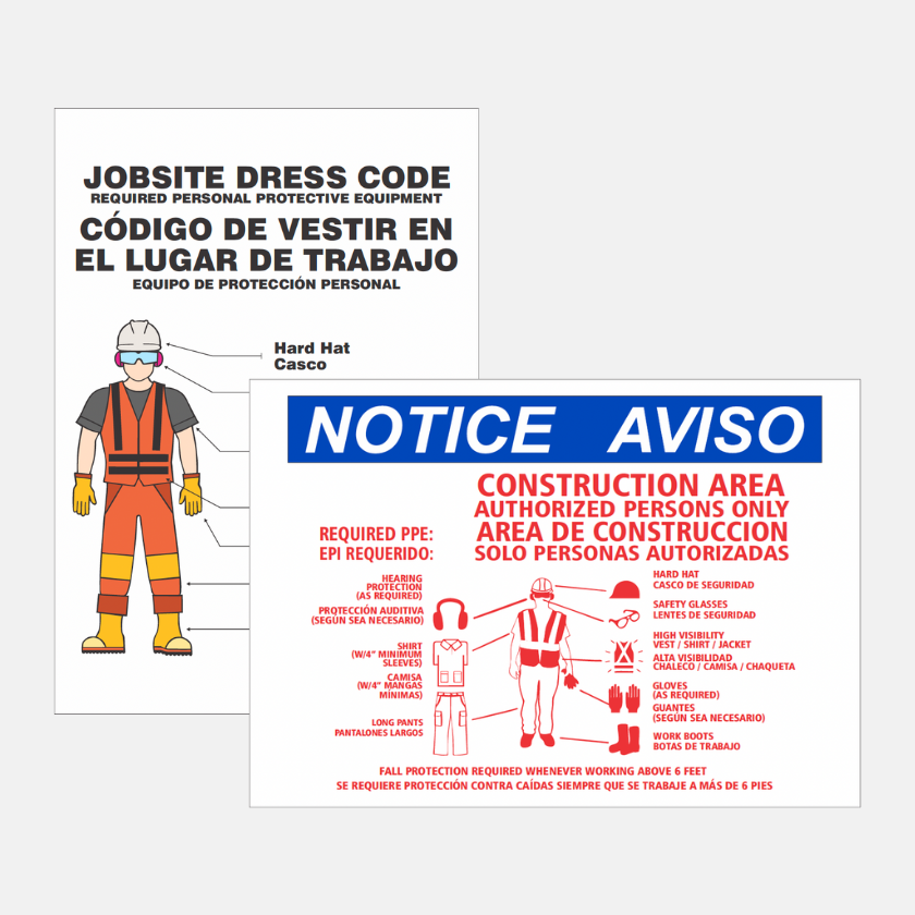 Jobsite Dress Code Signs