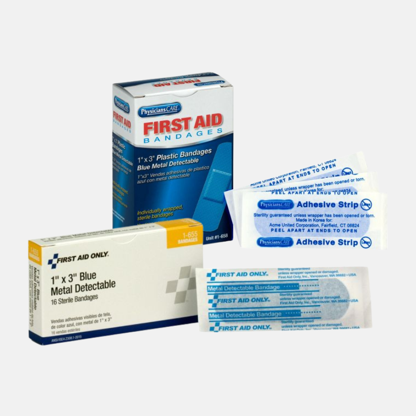 Metal Detectable First Aid Kit Supplies/Refills