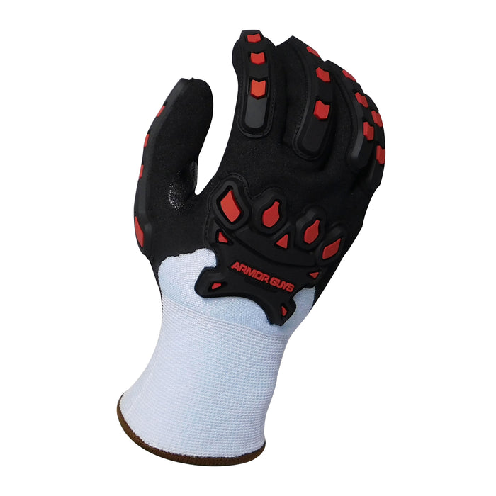 ExtraFlex® Winter 13g Cut Resistant Light Blue Engineered Liner w/7g Poly-Acrylic Lining, Black Nitrile Micro Foam HCT® Palm Coating, Nitrile Reinforced Thumb Crotch & 3/4 Fingertip Coating, With Back Protection, ANSI/ISEA 105 Cut Level A4
