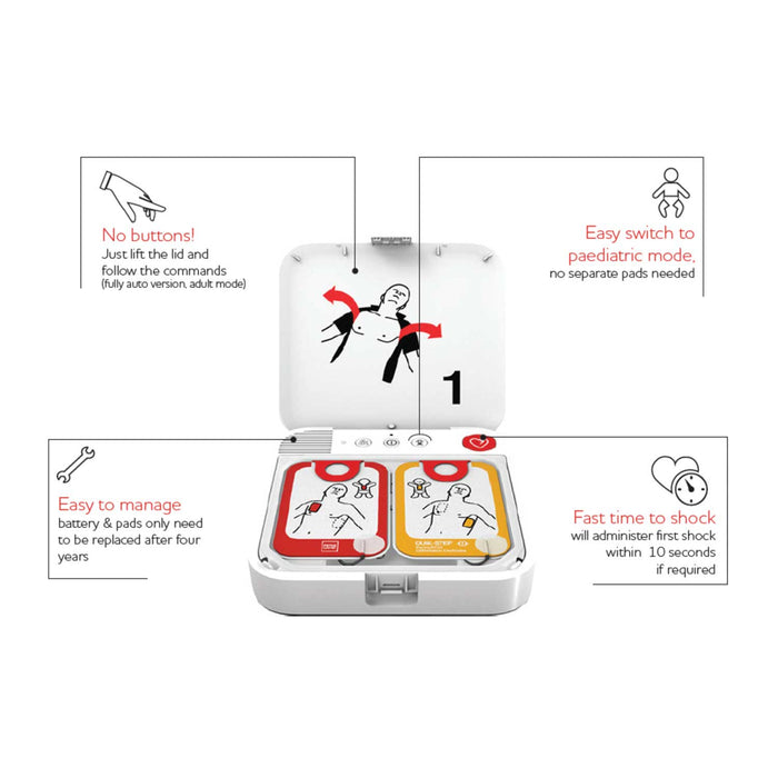 CARDIACT™ LIFEPAK CR2 Fully-automatic WIFI Eng. Spa. Handle Standard Cabinet
