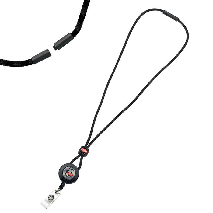 5mm Retractable ID Lanyard, Black