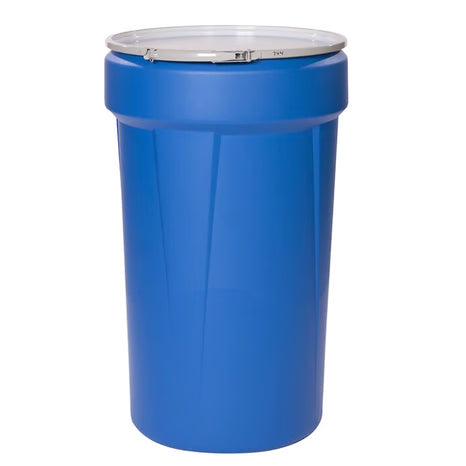 Open Head Poly Drum, Blue w/ Metal Lever-Lock Ring