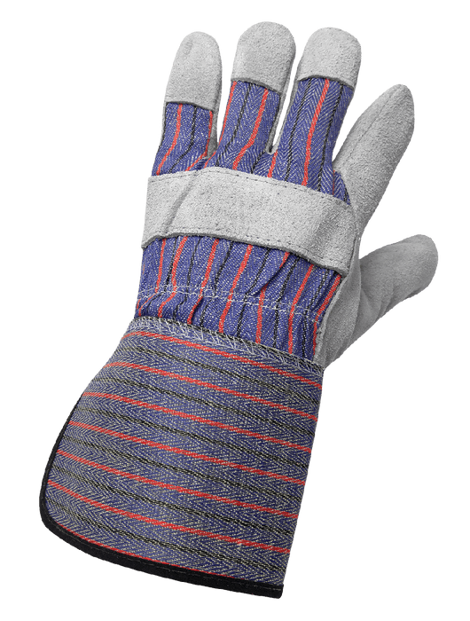 Leather Palm, 4½" Gauntlet Cuff, Knuckle Strap, Gunn Cut