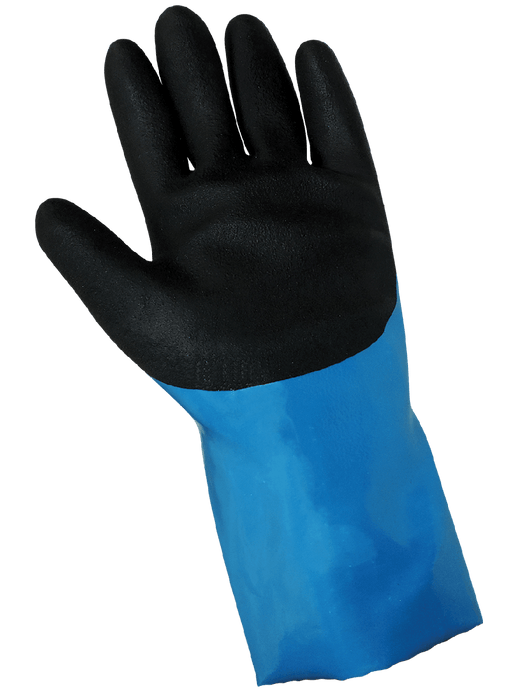 FrogWear® 12" Blue Seamless Super Flexible 70% PVC & 30% Nitrile, 18-Gauge Nylon Liner