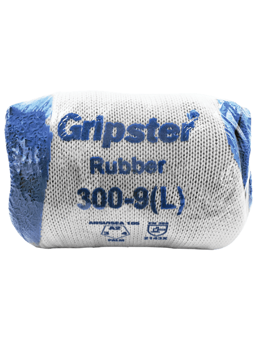 Gripster® - Palm Dipped Blue Rubber, Seamless Gray 10-Gauge Poly/Cotton Liner, Knit Wrist- Vend Pack