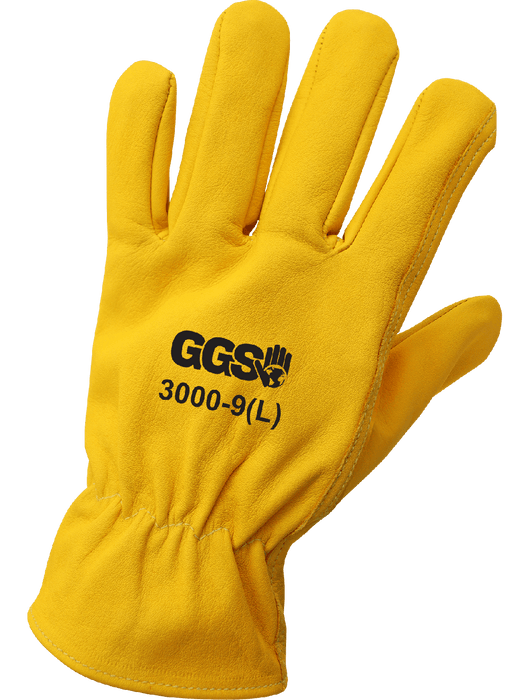 Top-Grade Chrome-Free Cowhide Leather Drivers Gloves with Reinforced Palm Patch