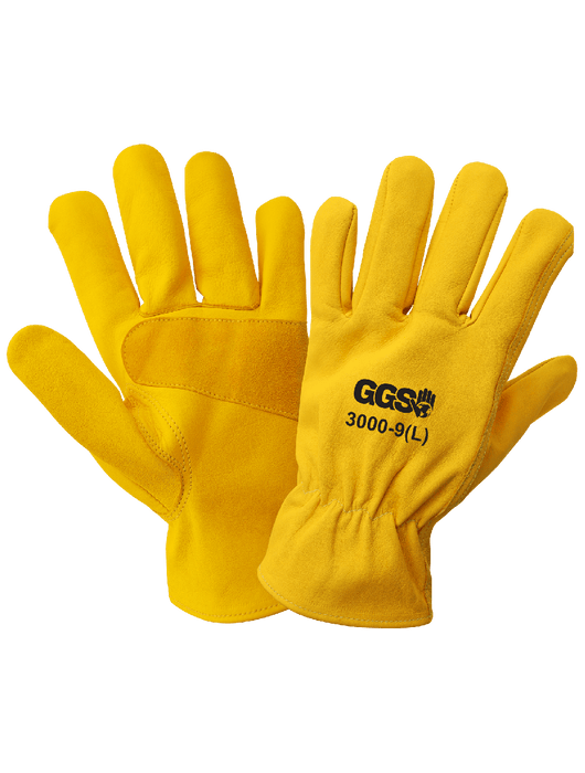 Top-Grade Chrome-Free Cowhide Leather Drivers Gloves with Reinforced Palm Patch