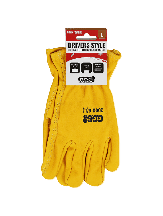 Top-Grade Chrome-Free Cowhide Leather Drivers Gloves with Reinforced Palm Patch