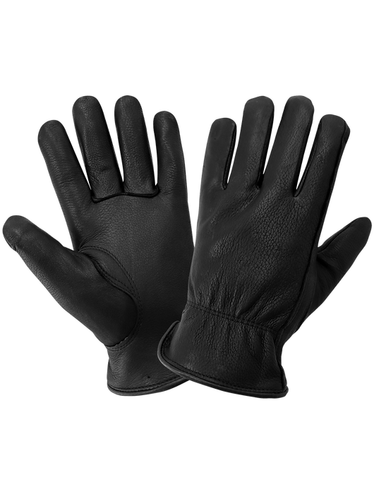 Premium Grade Black Grain Deerskin, 40 grams of 3M™ Thinsulate™ Insulation, Keystone Thumb, Open Cuff
