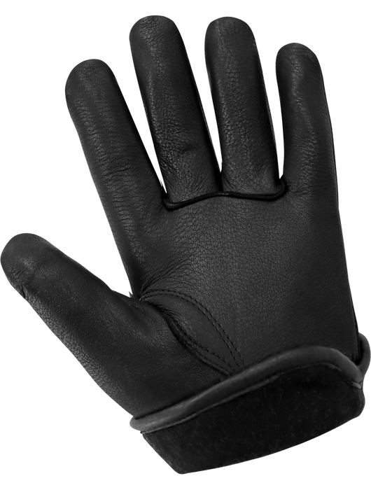 Premium Grade Black Grain Deerskin, 40 grams of 3M™ Thinsulate™ Insulation, Keystone Thumb, Open Cuff