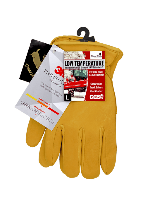 Premium Insulated Grain Deerskin Gloves