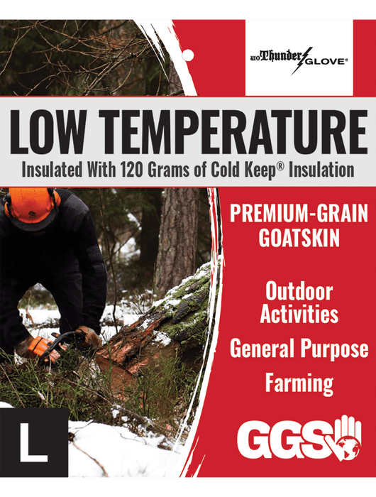 Premium-Grade White Grain Goatskin, Gunn Cut Pattern, 120 grams of Cold Keep® Insulation, Keystone Thumb, Open Cuff