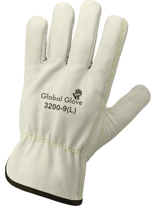 Premium Grade Grain Cowhide Drivers Gloves, Keystone Thumb, Sewn w/ DuPont™ Kevlar® Fiber