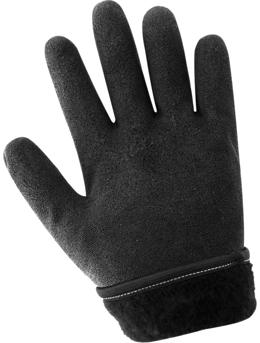 Ice Gripster® Double Layer Shell of Nylon & Terry Cloth, ¾ Dip Black Foam PVC, ANSI/ISEA 105 Cut Level A2