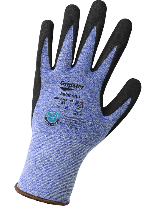 Gripster® 15-Gauge Rubber Coated FDA Compliant Gloves Made w/Recycled Polyester