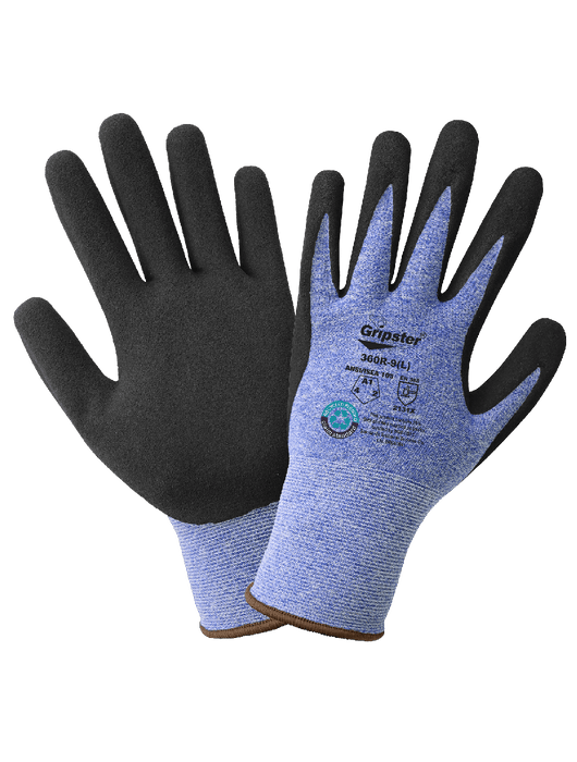 Gripster® 15-Gauge Rubber Coated FDA Compliant Gloves Made w/Recycled Polyester