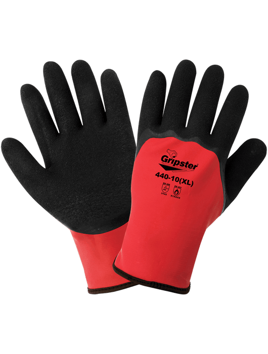 Gripster® - All Weather Glove, Lightweight 15-Gauge Nylon Liner, Fully Coated Breathable Latex Foam w/Second Coating of 3/4 Dipped Wrinkle Finish Latex