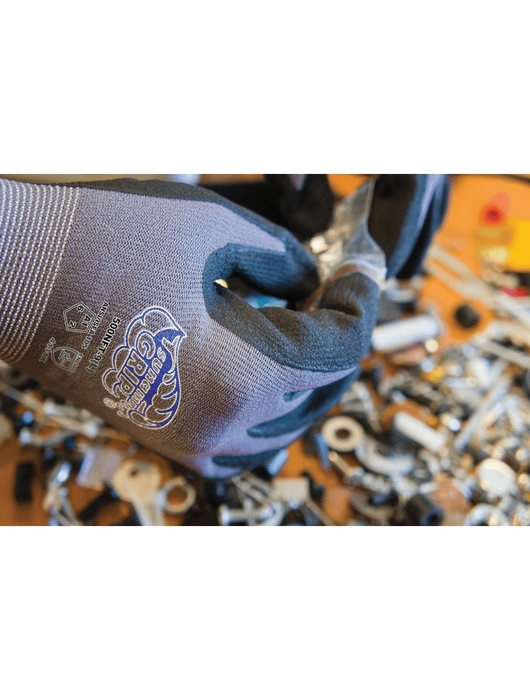 Tsunami Grip® - New Foam Technology Nitrile, 15 Gauge Gray Nylon Shell