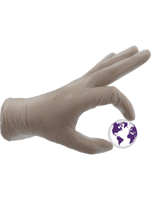 Industrial-Grade Powder Free, Clear Vinyl, 5-Mil, Smooth Finish, 9½", Rolled/Beaded Cuff, FDA Compliant
