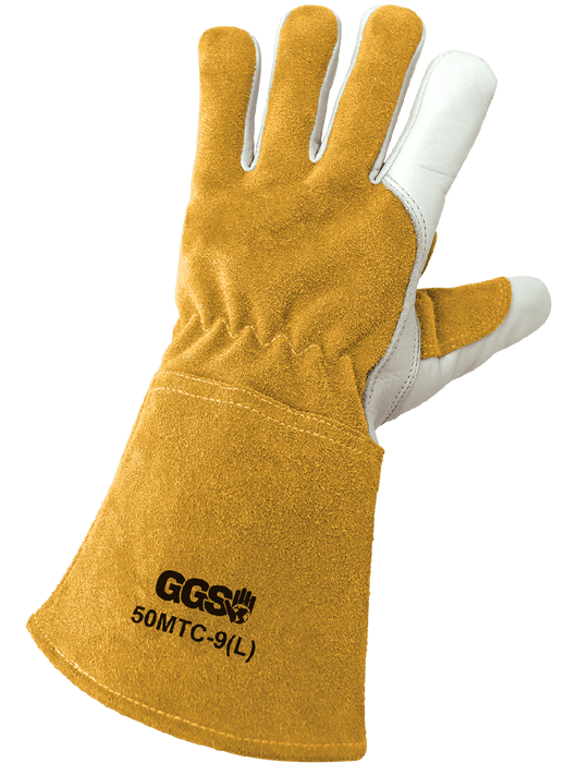 Premium Multi-Hazard Reinforced Cowhide Leather Welding Gloves with Fleece Lining, ANSI/ISEA 105 Cut Level A2
