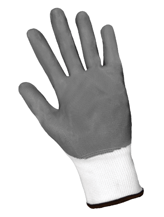 Economy Ultra-Light Gray Nitrile, White 13 Gauge Seamless Liner, Knit Wrist