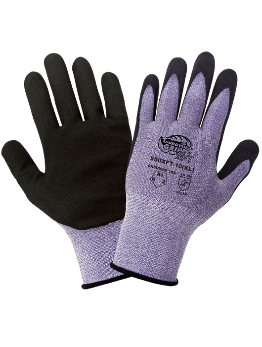 Tsunami Grip® Xtreme Foam Technology Palm Dipped, 13g Purple Polyester/Spandex Shell, Anti-Static/Electrostatic Compliant For Use in ESD Protection Areas, Vend Pack