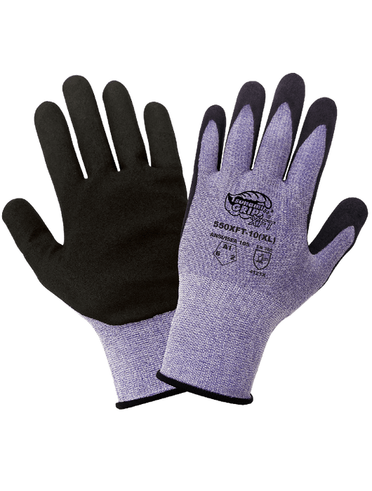 Tsunami Grip® Xtreme Foam Technology Palm Dipped, 13g Purple Polyester/Spandex Shell, Anti-Static/Electrostatic Compliant For Use in ESD Protection Areas