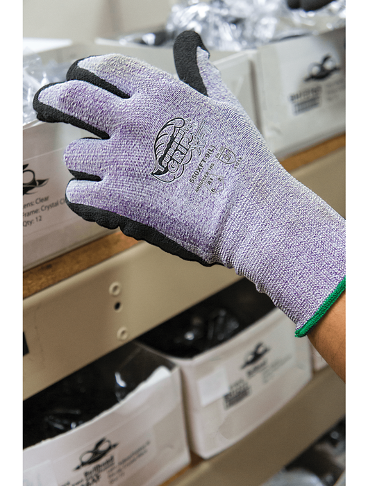 Tsunami Grip® Xtreme Foam Technology Palm Dipped, 13g Purple Polyester/Spandex Shell, Anti-Static/Electrostatic Compliant For Use in ESD Protection Areas, Vend Pack
