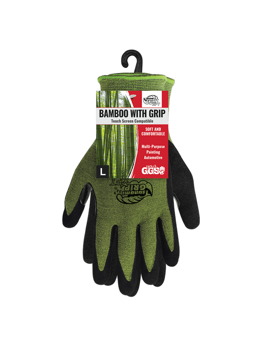 Tsunami Grip® XFT Touch Screen Compatible Xtreme Foam Coated Bamboo Gloves, 15-Gauge, Knit Wrist