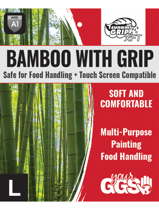 Tsunami Grip® XFT Touch Screen Compatible Xtreme Foam Coated Bamboo Gloves, 15-Gauge, Knit Wrist