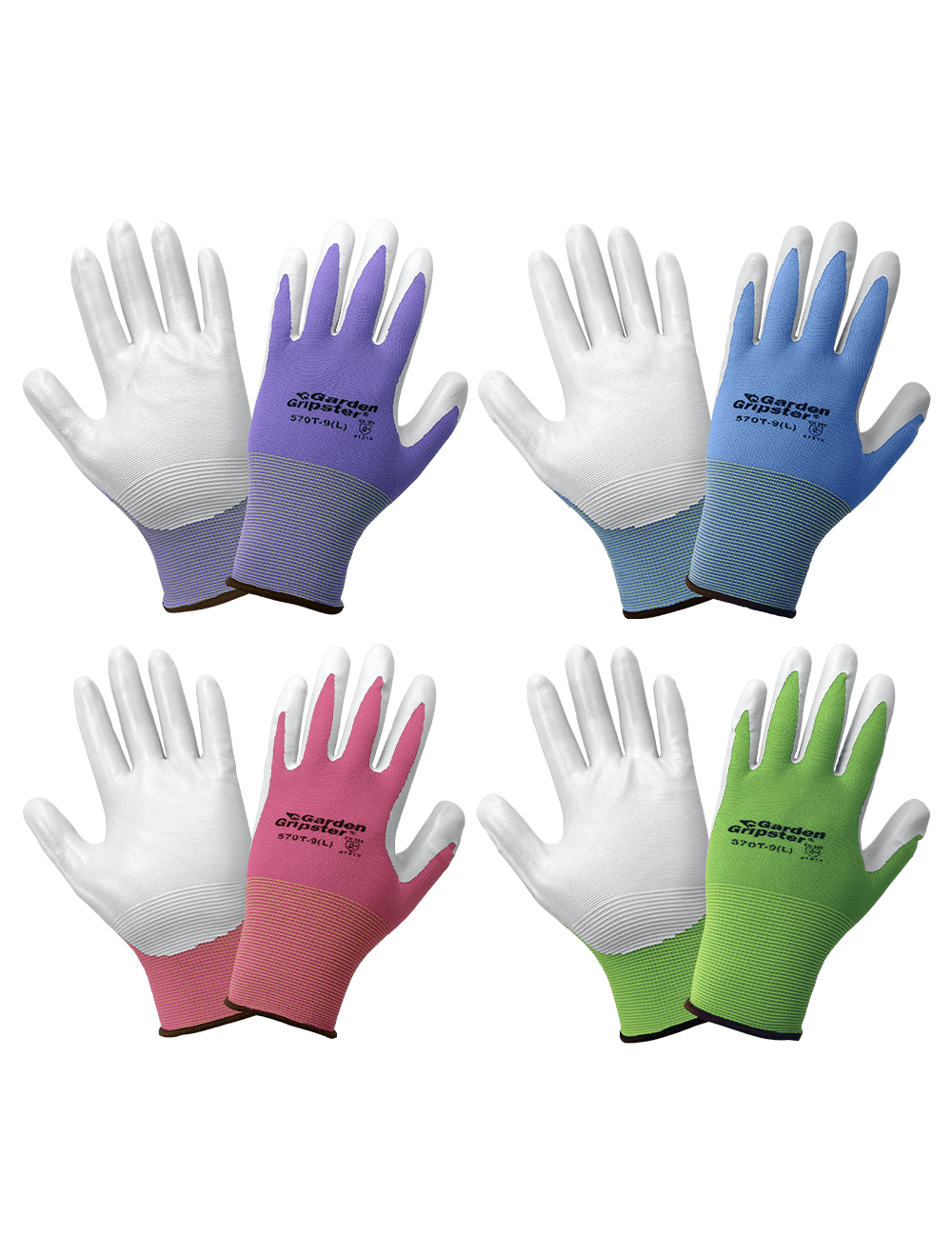 Gripster® 13g Nylon Shell, Nitrile Palm Dipped, 4 Separate Color Rainb