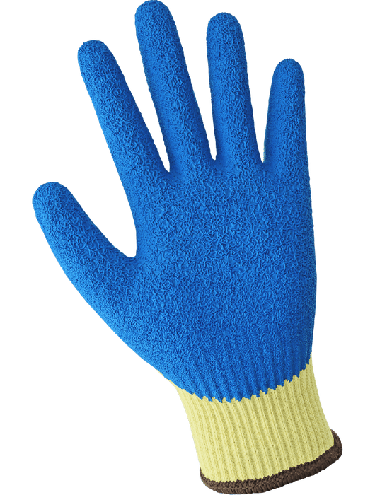 Gripster® 10g Aralene® Sewn Shell, Flat Dipped Orange Etched Rubber Coating, ANSI/ISEA 105 Cut Level A6