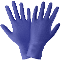 Disposable Glove, 5 mil Royal Blue Nitrile Powder-Free, Textured Fingertips, Ambidextrous, Medical Grade, 9½", Rolled/Beaded Cuff, Component Materials Comply w/FDA Regulations for Food Contact