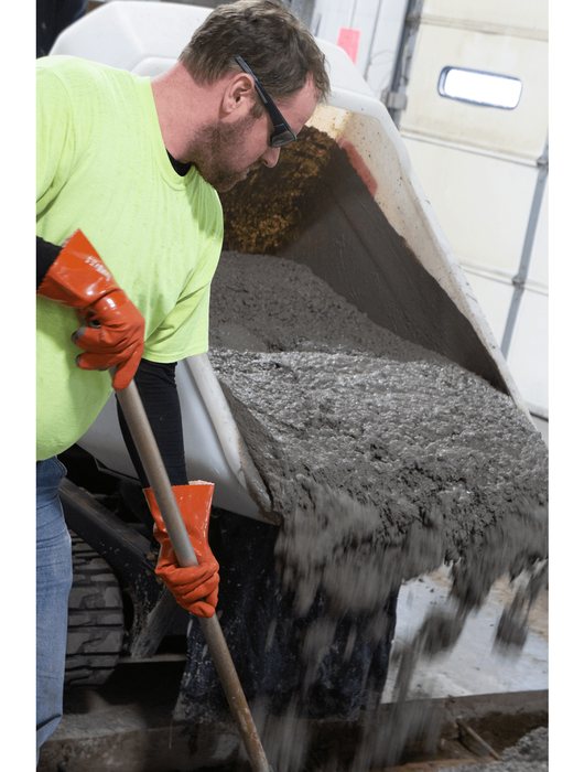FrogWear® 12" Orange Double-Dipped PVC Supported Chemical Resistant Glove, Seamless Cotton Liner