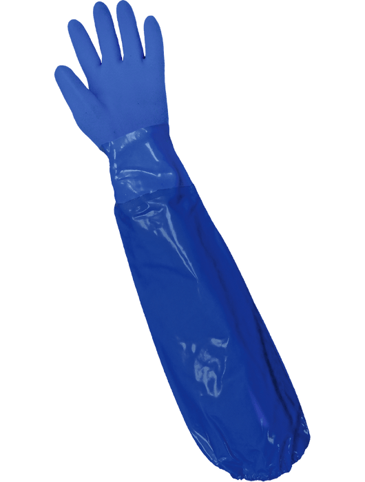 FrogWear® Blue Triple-Dipped Premium PVC Chemical Resistance Glove, Shoulder-Length