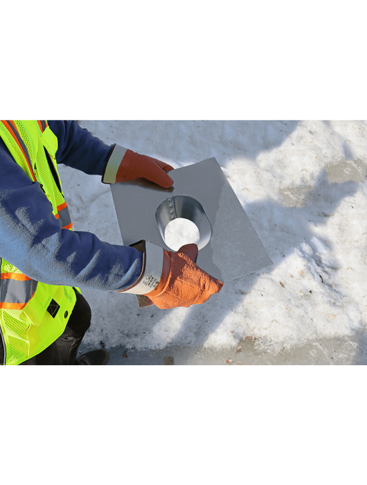 FrogWear® Orange PVC, Jersey Cotton Lined w/Foam Insulation, Rough Finish Grip, Safety Cuff, ANSI/ISEA 105 cut level A2, Universal