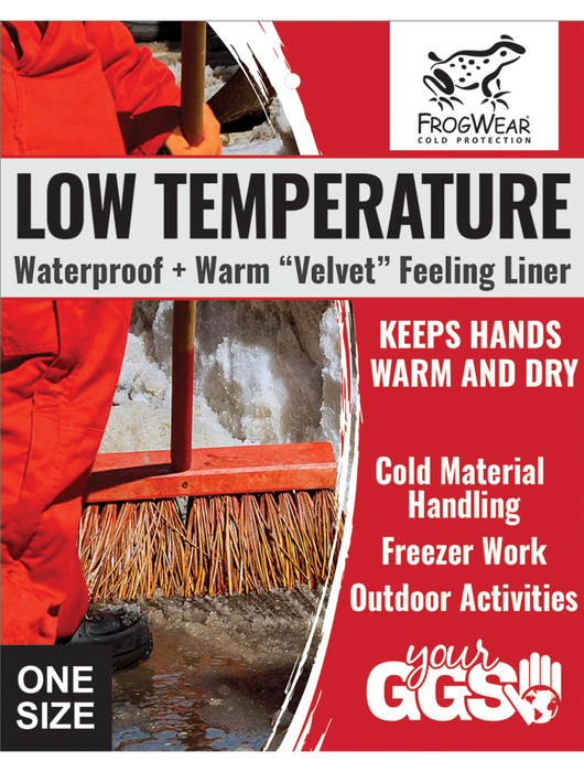 FrogWear® Cold Protection Hi-Vis. Insulated Double-Coated PVC Waterproof Chemical Gloves with Cut, Abrasion, & Puncture Resistance, ANSI/ISEA 105 Cut Level A3