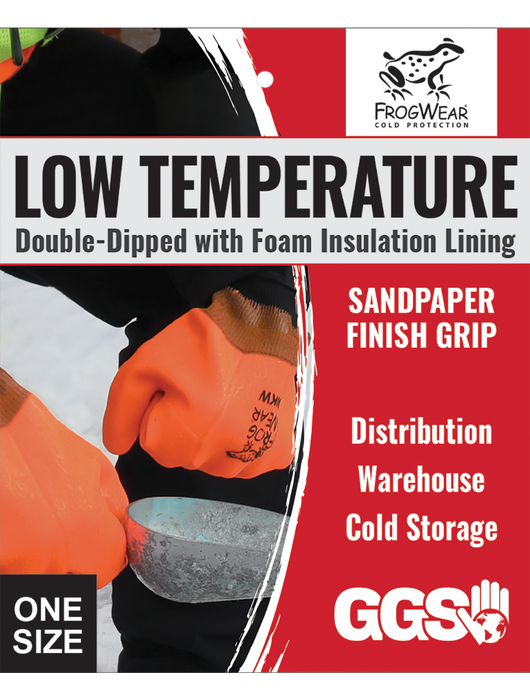 FrogWear® - Hi-Vis Orange Double Dipped PVC, Foam Lined