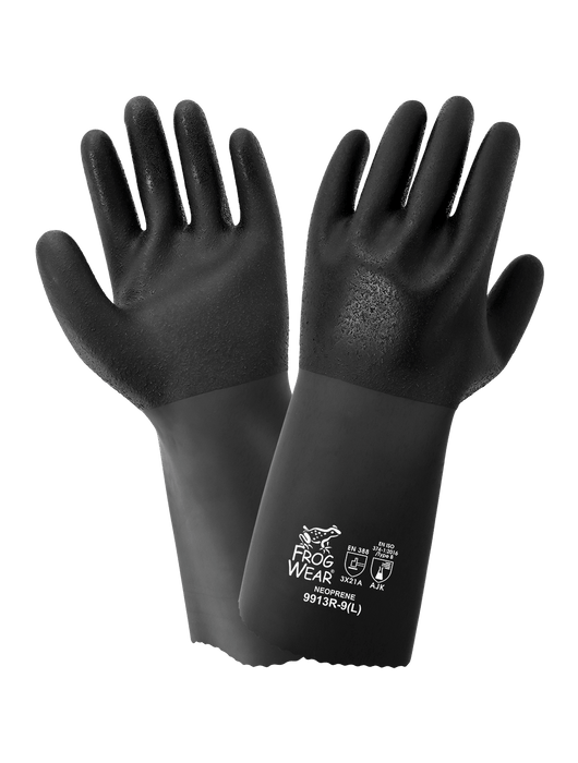 FrogWear® Premium Rough Finish 13-Inch Neoprene Chemical Handling Gloves