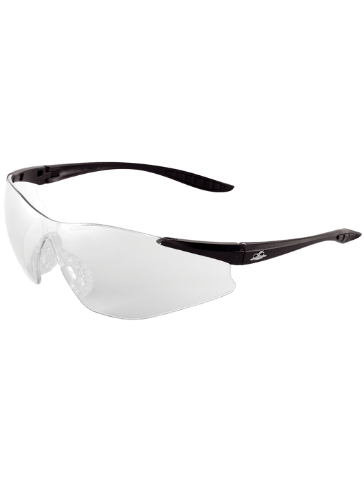 Snipefish®, Matte Black Frame, Anti-Fog Lens, Light Gray TPR Nose Piece & Light Gray Temple Sleeves