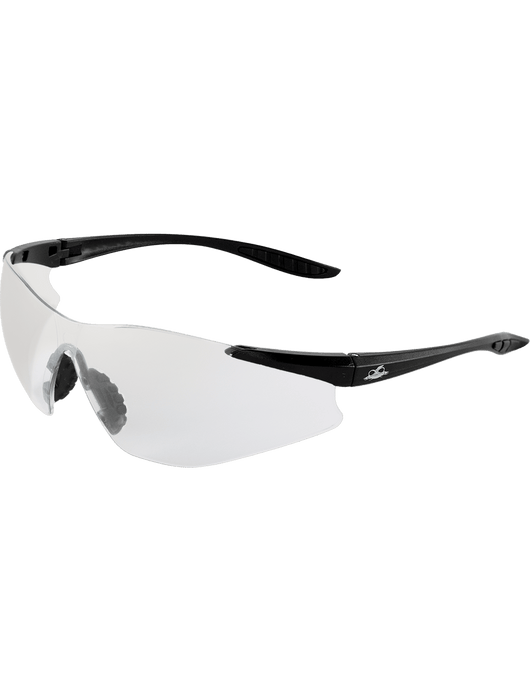Snipefish®, Matte Black Frame, Anti-Fog Lens, Light Gray TPR Nose Piece & Light Gray Temple Sleeves