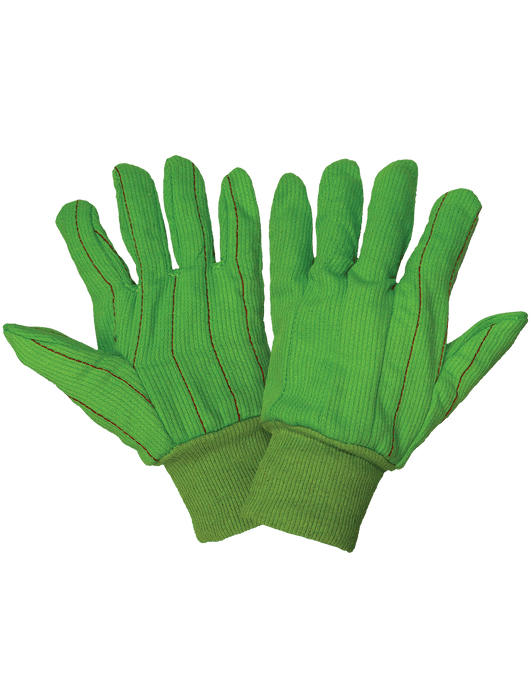 Premium 18oz. Heavyweight Green Cotton Gloves