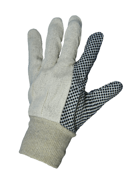 8oz. Cotton/Polyester Canvas PVC Dotted Gloves