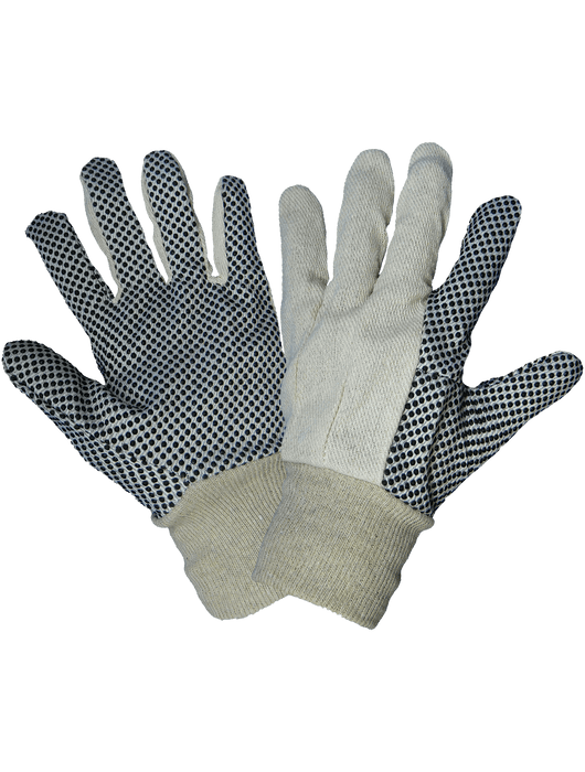 8oz. Cotton/Polyester Canvas PVC Dotted Gloves