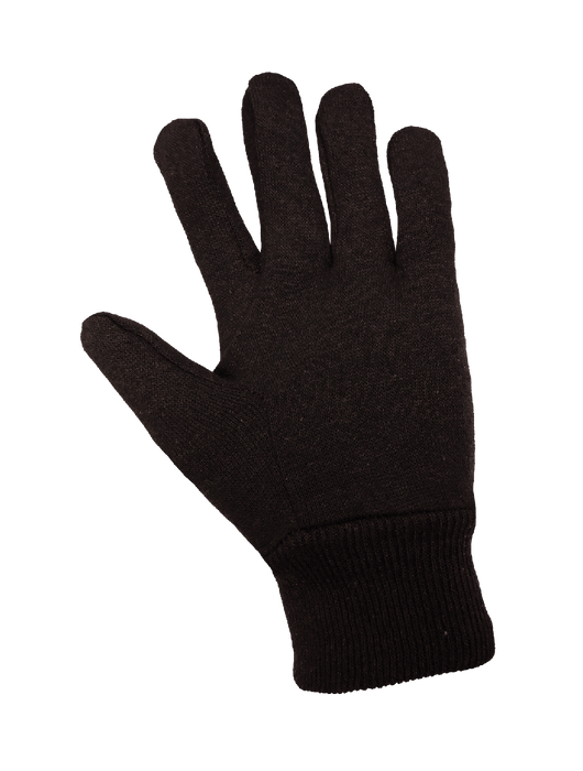 Brown Jersey - 9oz. Dark Brown Poly/Cotton Jersey, Knit Wrist, Men's