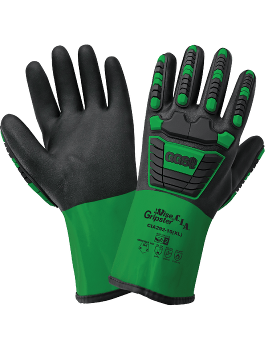 Vise Gripster® C.I.A. Double-Dipped PVC-Nitrile Blend, Cut Resistant Glove, ANSI/ISEA 105 Cut Level A4, Puncture Level 2