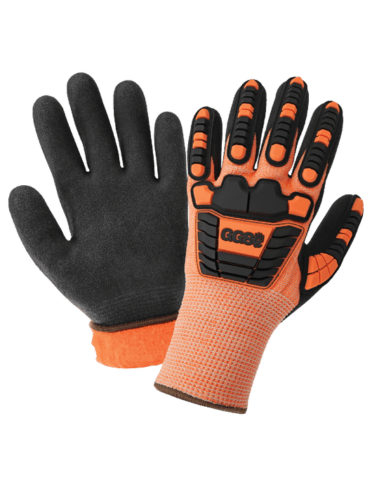 Vise Gripster® C.I.A. Hi-Vis Orange Water-Repellent, Cut & Impact Resistant Insulated Gloves, ANSI/ISEA 105 Cut Level A5