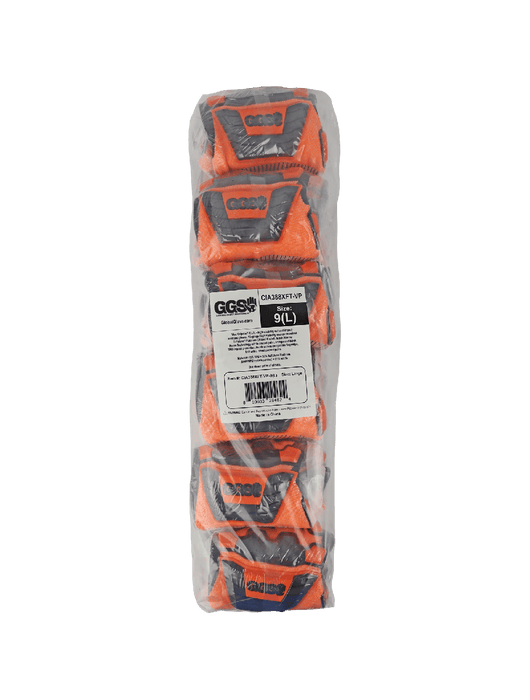 Vise Gripster® C.I.A. - Cut & Impact Resistant, 13g Hi-Vis Org Seamless Tuffalene® Platinum UHMWPE shell, Nitrile Coated Palm, TPU Impact Protection, Touch Screen Compatible Fingertips, ANSI/ISEA 105 Cut Level A4, Vend Pack