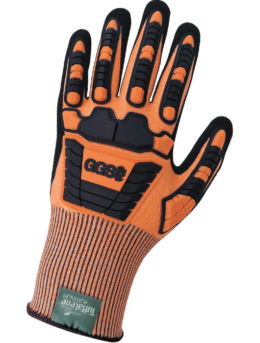 Vise Gripster® C.I.A.- Cut & Impact Resistant, 13g Seamless Tuffalene® Platinum UHMWPE shell, Nitrile Coated Palm, TPU Impact Protection, Knit Wrist, ANSI/ISEA 105 Cut Level A4, ANSI/ISEA 138 Impact Level 2